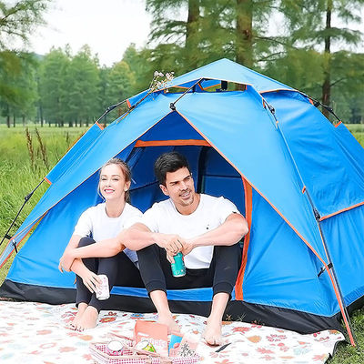 यूवी संरक्षण तत्काल पोर्टेबल डोम तम्बू 3-4 व्यक्ति कैम्पिंग के लिए