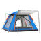 विंडप्रूफ शीसे रेशा पोल कैम्पिंग पॉप अप तम्बू 240x240x156 सेमी 3 4 व्यक्ति एक बेडरूम: